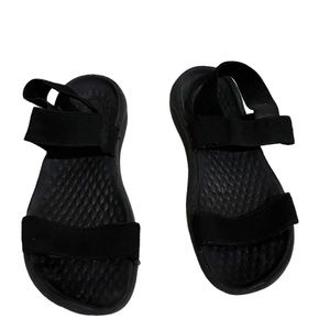 CROCS Lite Ride Black Slip-On Size Medium Open-Toed Strapped Sandals
